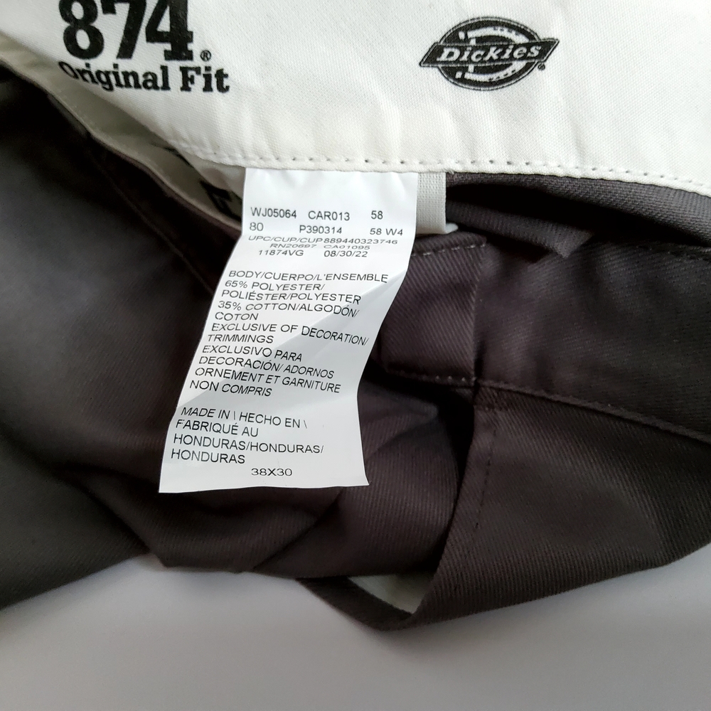 Dickies Gray Chinos Comfortable Straight Leg 38-30 - Picture 6 of 7